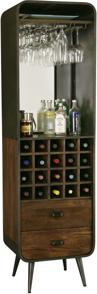 Howard Miller® Aged Century Aged Iron/Rustic Wine & Bar Cabinet 1