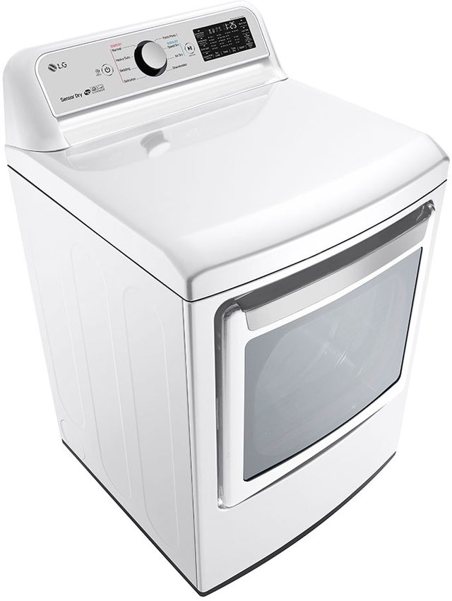 LG 7.3 Cu. Ft. White Front Load Gas Dryer 12