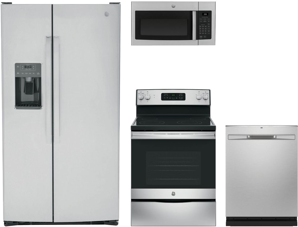 GE® 25.3 Cu. Ft. Fingerprint Resistant Stainless Steel Side by 