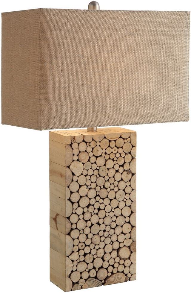 Crestview Collection Stacked Wood Wood Table Lamp