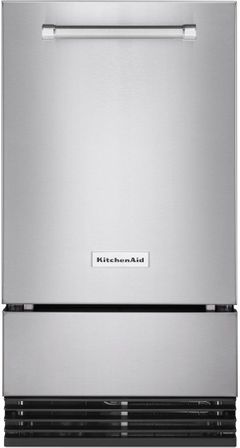 KitchenAid® 18" Stainless Steel with PrintShield™ Finish Automatic Ice Maker-KUID308HPS