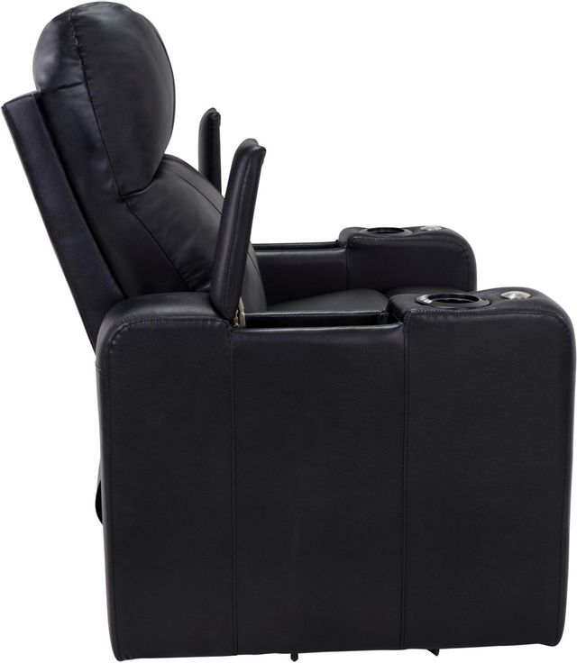 RowOne Prestige Home Entertainment Seating Black 2-Arm Power Recliner 3