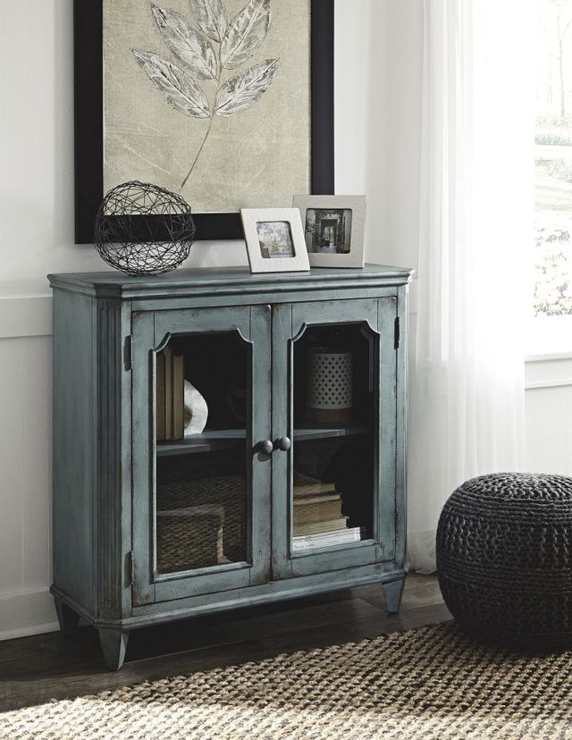 Signature Design by Ashley® Mirimyn Antique Teal Accent Cabinet 8
