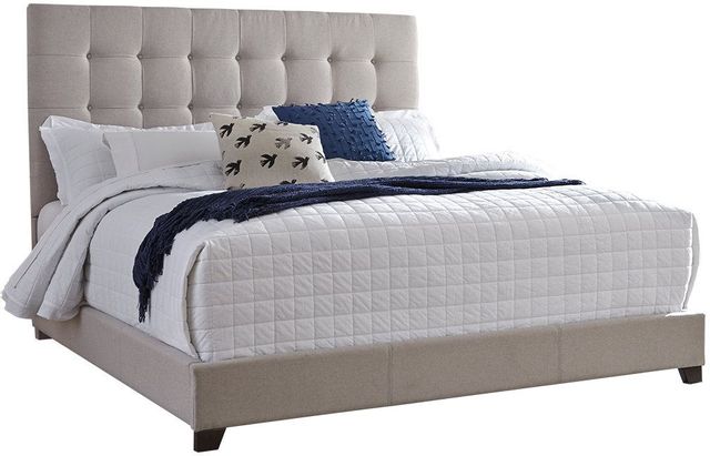 Signature Design by Ashley® Dolante 2-Piece Beige King Upholstered Bed Set-1
