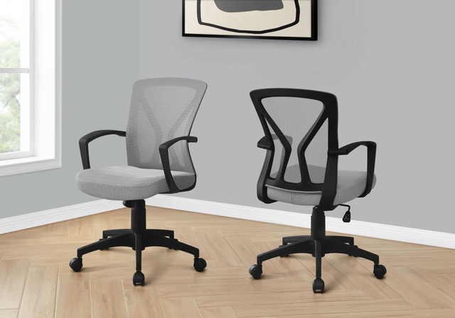 Monarch Specialties Inc. Black/Grey Office Chair-3