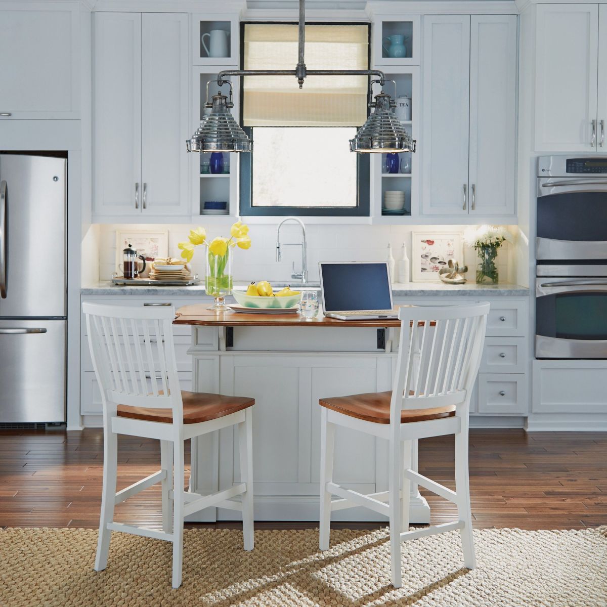 Homestyles Americana 3 Piece White Kitchen Island Set Don S   D723d4b3 0d27 4a7a 8e95 51b6497df0b5 