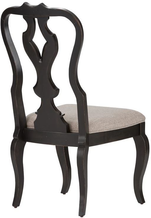 Liberty Furniture Chesapeake Antique Black Splat Back Side Chair (RTA) 3