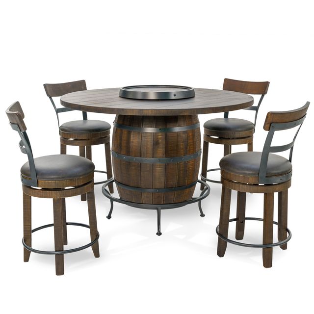 Barrel 54" Round Pub Table-1