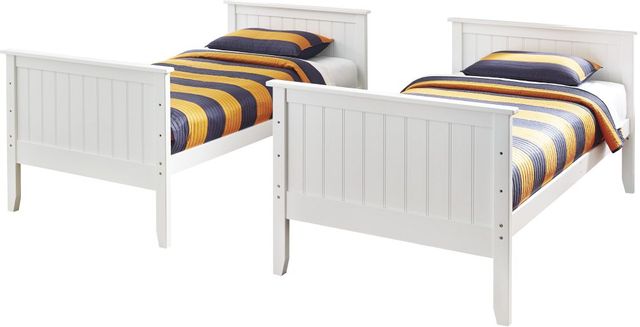 Signature Design by Ashley® Lulu White Youth Twin/Twin Bunk Bed Panels-2