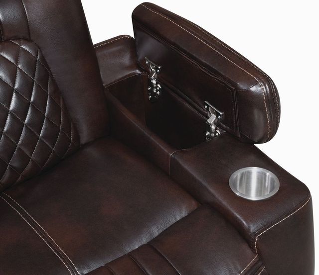 Coaster® Korbach Espresso Power Headrest Reclining Sofa 5
