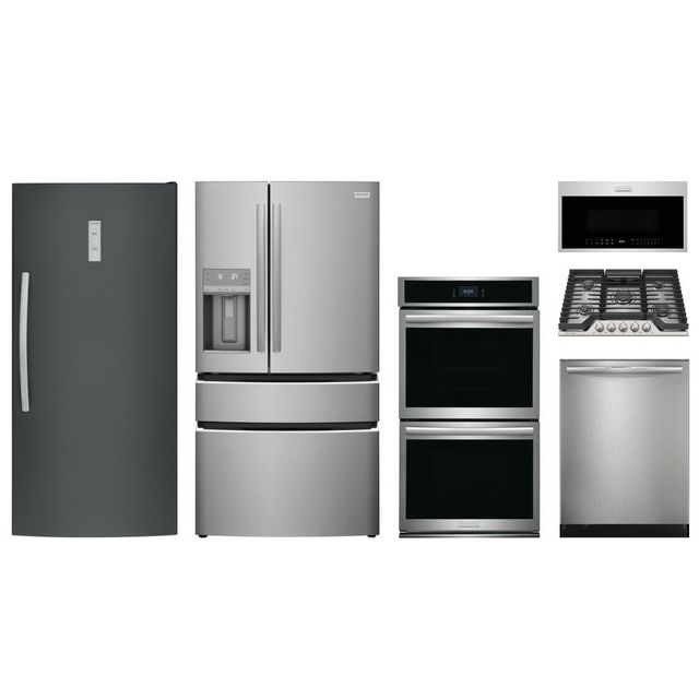 Frigidaire Gallery® 5-Piece Stainless Steel Kitchen Package with Frigidaire® Upright Freezer-0