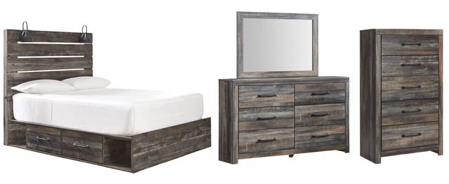 Signature Design by Ashley® Drystan 4-Piece Multi Queen Panel Storage Bed Set