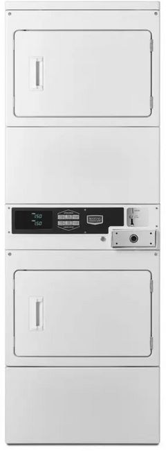 Maytag® Commercial 14.8 Cu. Ft. White Commercial Stacked Laundry