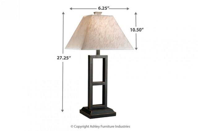 Signature Design by Ashley® Deidra Set of 2 Black Metal Table Lamps-2