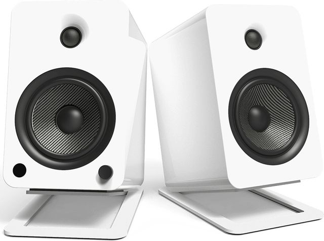 Kanto White Desktop Speaker Stands 1