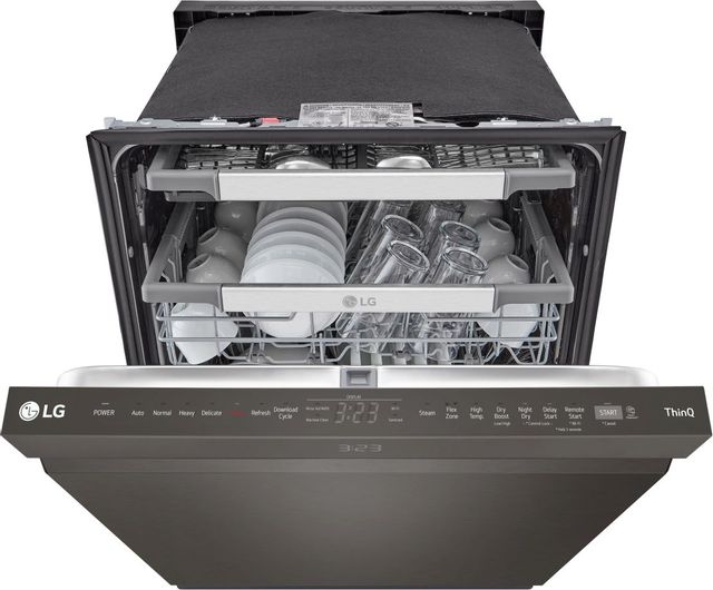 LG -Front Control Dishwasher with Lodecibel Operation and Dynamic Dry