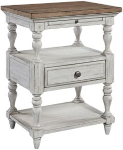 Liberty Furniture Farmhouse Reimagined Antique White Chestnut Nightstand