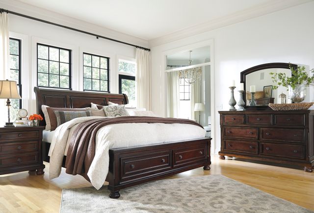 Millennium® By Ashley Porter Rustic Brown King Sleigh Bed 5