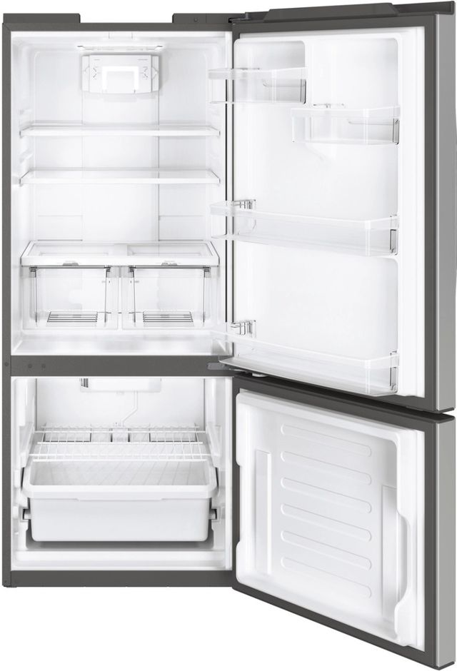 GE® Series 20.9 Cu. Ft. Stainless Steel Bottom Freezer Refrigerator 1