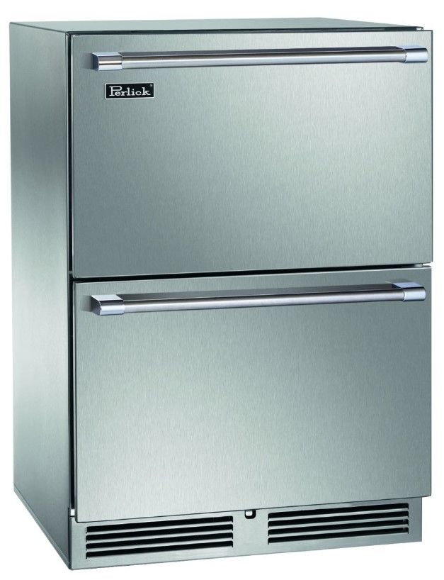 Perlick® Signature Series Stainless Steel 24" Built-in Drawer Freezer-0