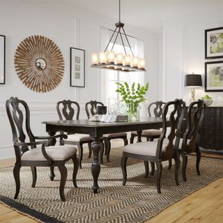 Liberty Furniture Chesapeake Antique Black 7 Piece Rectangular Dinning Table Set