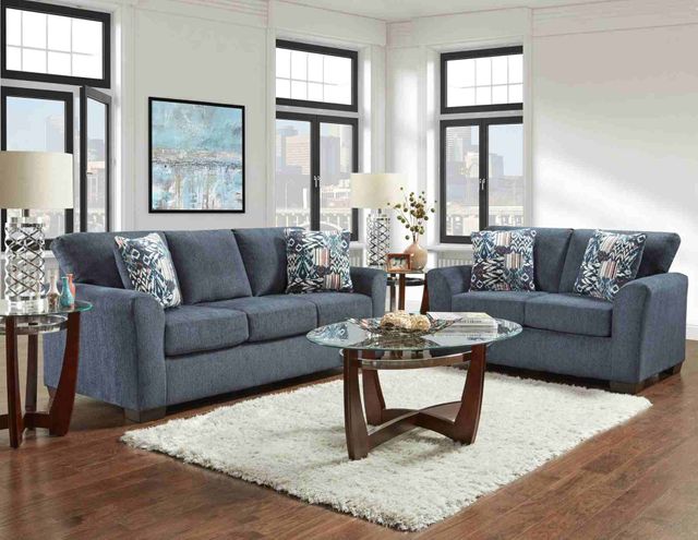 Affordable Furniture Allure Navy Loveseat-1