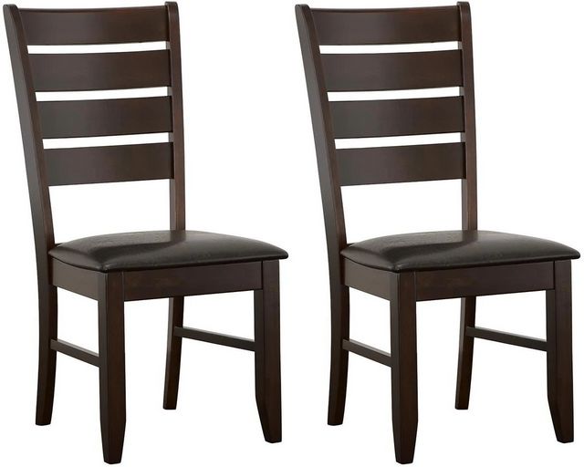 Coaster® Dalila Set of 2 Cappuccino Side Chairs