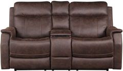 Steve Silver Co.® Valencia Walnut Power Reclining Loveseat with Console