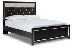 Signature Design by Ashley® Kaydell Black Queen Upholstered Panel Bed with LED Lights