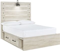Signature Design by Ashley® Cambeck Whitewash Full Panel Bed with 4 Storage Drawers