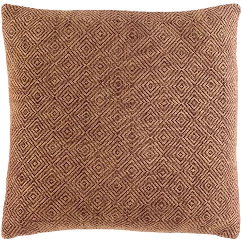 Surya Camilla Camel 20"x20" Toss Pillow with Polyester Insert