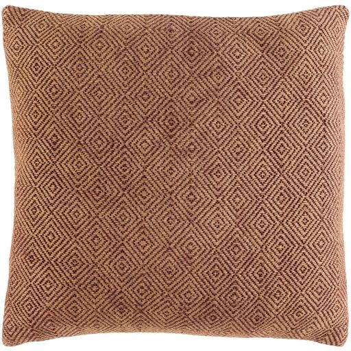 Surya Camilla Camel 18" x 18" Toss Pillow with Polyester Insert 0