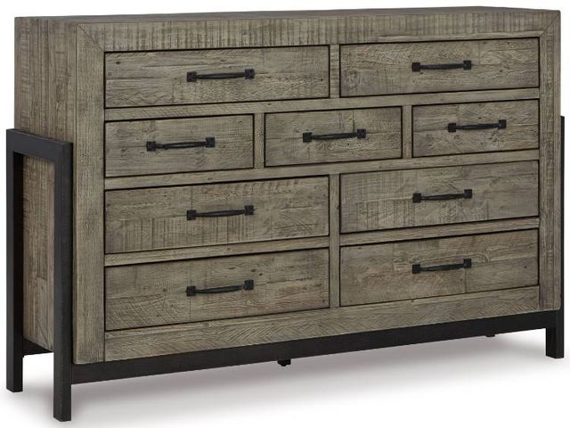 Signature Design by Ashley® Brennagan 2-Piece Gray King Panel Storage Bed Set 2