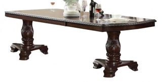 Crown Mark Kiera Rich Brown Double Pedestal Dining Table