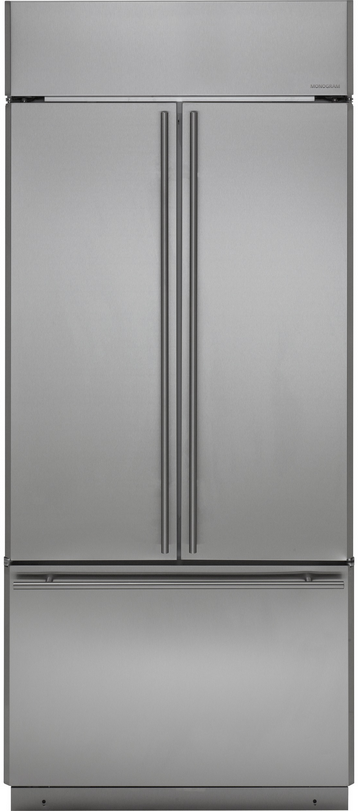 GE® Monogram® 20.6 Cu. Ft. Built-In French Door Refrigerator-Stainless Steel 0