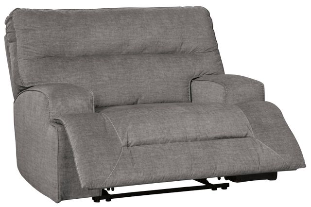 Signature Design by Ashley® Coombs Charcoal Wide Seat Power Recliner 1