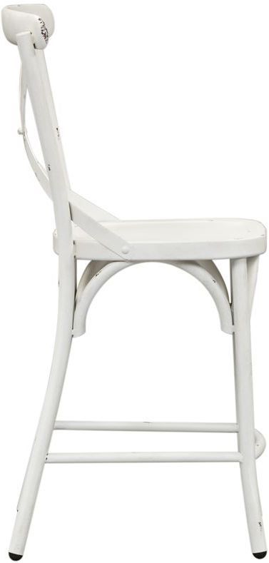 Liberty Vintage Antique White X Back Counter Chair 2