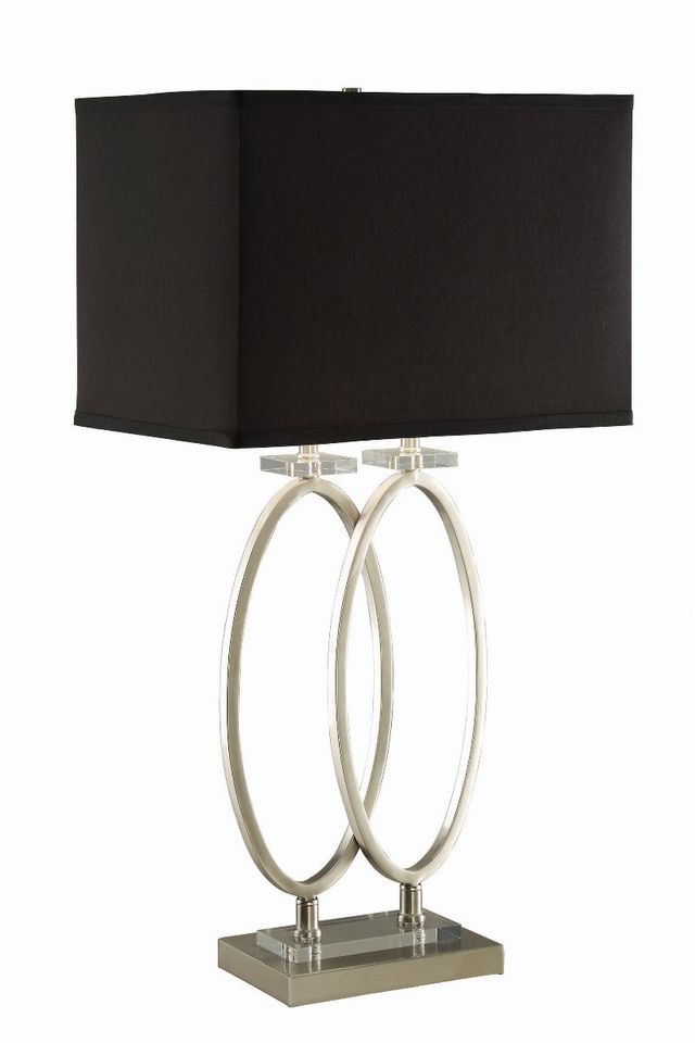 Coaster® Izuku Black And Brushed Nickel Rectangular Shade Table Lamp-0