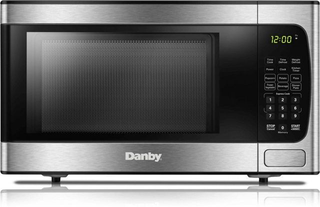 Danby® 0.9 Cu. Ft. Black with Stainless Steel Countertop Microwave