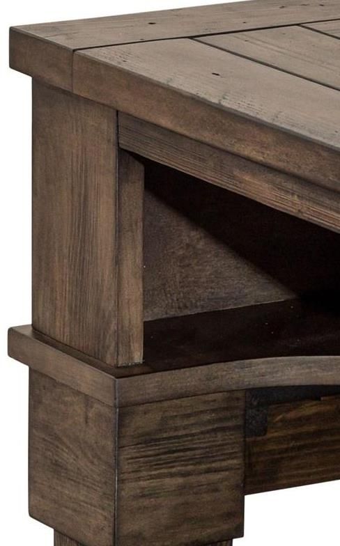Liberty Furniture Arrowcreek Weathered Stone Console Bar Table 7