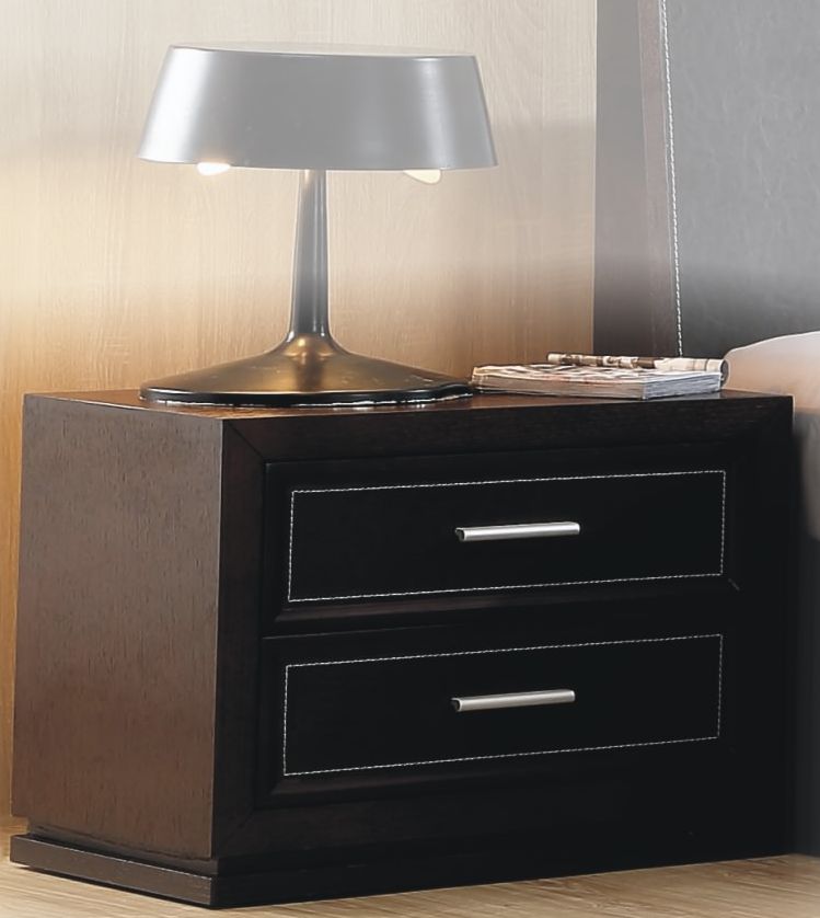 black leather night stand