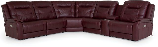 Palliser Furniture Valour Garnet 6-Piece Power Reclining Sectional with Headrest and Lumbar