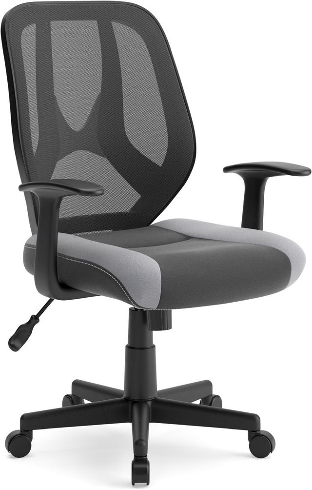 Signature Design by Ashley® Beauenali Light Gray/Black Office Desk Chair with Black Mesh Back