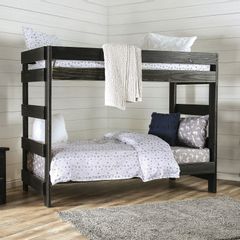 Furniture of America® Arlette Black Twin/Twin Bunk Bed