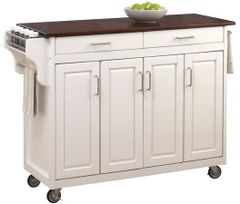 homestyles® Create-a-Cart Cherry/White Kitchen Cart