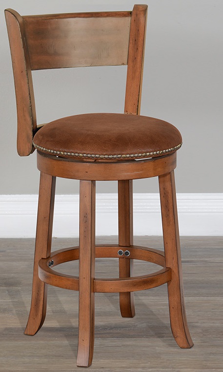 Rustic swivel bar outlet stools with backs