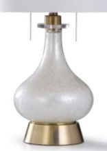 Stylecraft White Nova/Antique Brass Table Lamp-1