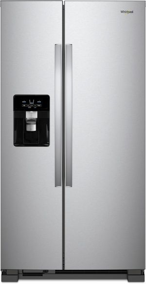 Whirlpool® 33 in. 21.0 Cu. Ft. Fingerprint Resistant Stainless Steel Side-by-Side Refrigerator