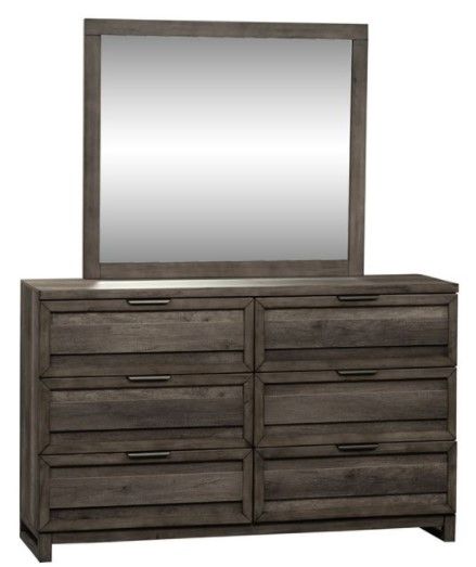 Liberty Furniture Tanners Creek Gray Dresser and Mirror 1