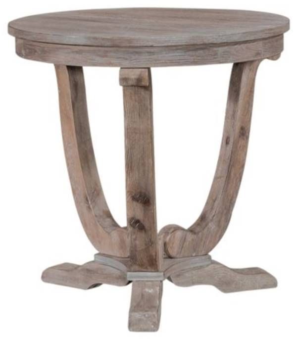 Liberty Greystone Mill Stone White Wash End Table 0